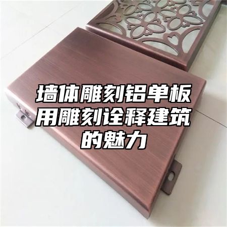 墙体雕刻铝单板用雕刻诠释建筑的魅力
