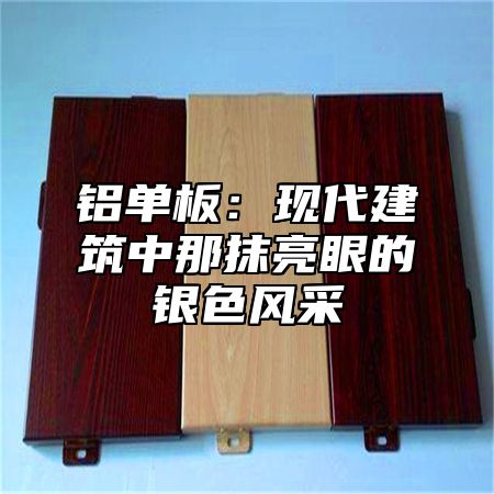 铝单板：现代建筑中那抹亮眼的银色风采