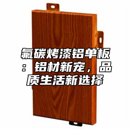 氟碳烤漆铝单板：铝材新宠，品质生活新选择