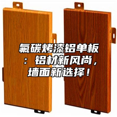 氟碳烤漆铝单板：铝材新风尚，墙面新选择！