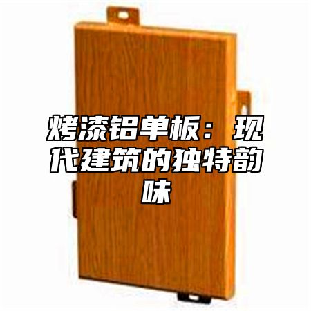 烤漆铝单板：现代建筑的独特韵味