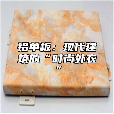 铝单板：现代建筑的“时尚外衣”
