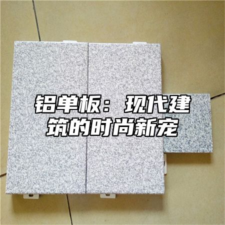 铝单板：现代建筑的时尚新宠