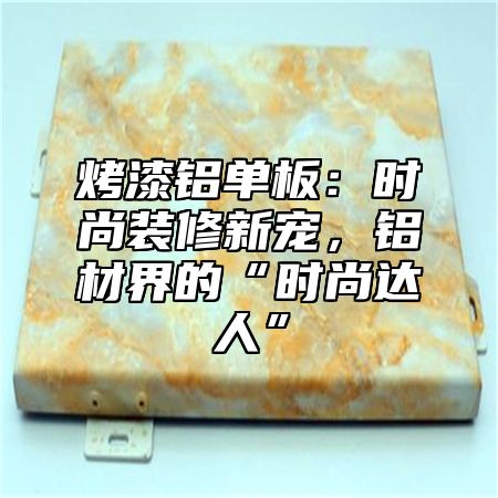 烤漆铝单板：时尚装修新宠，铝材界的“时尚达人”