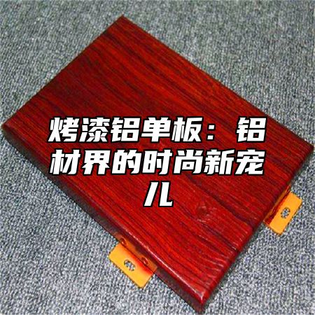 烤漆铝单板：铝材界的时尚新宠儿