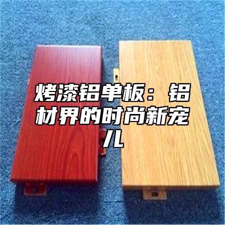 烤漆铝单板：铝材界的时尚新宠儿