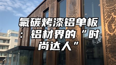 氟碳烤漆铝单板：铝材界的“时尚达人”