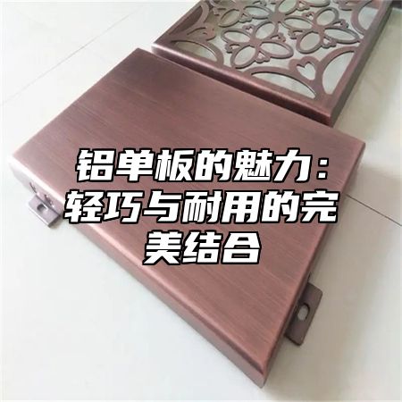 铝单板的魅力：轻巧与耐用的完美结合