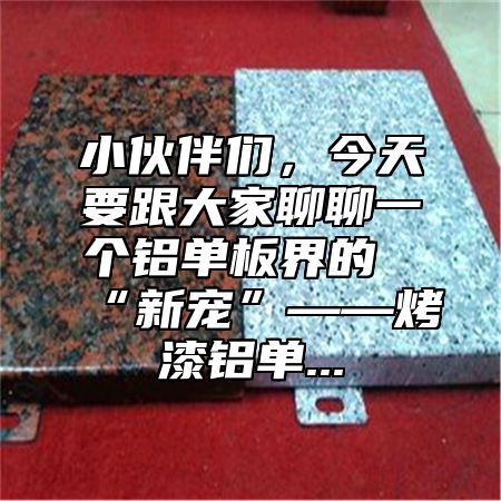 小伙伴们，今天要跟大家聊聊一个铝单板界的“新宠”——烤漆铝单...