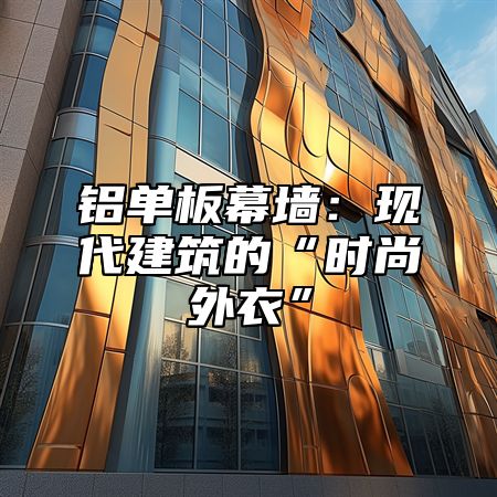 铝单板幕墙：现代建筑的“时尚外衣”