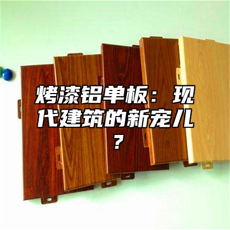 烤漆铝单板：现代建筑的新宠儿？