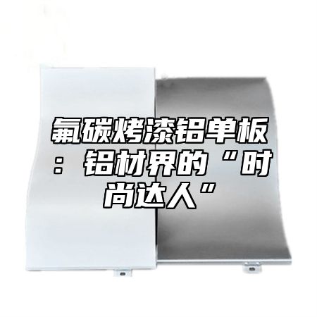 氟碳烤漆铝单板：铝材界的“时尚达人”