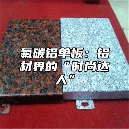 氟碳铝单板：铝材界的“时尚达人”