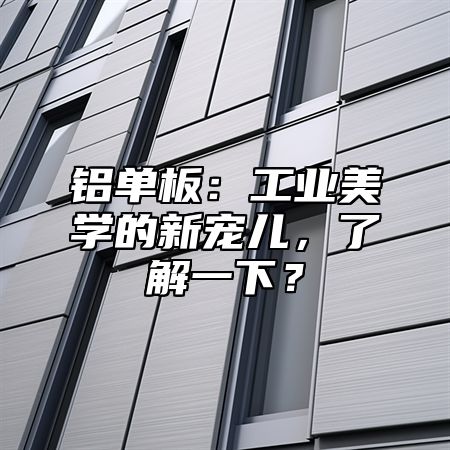 铝单板：工业美学的新宠儿，了解一下？