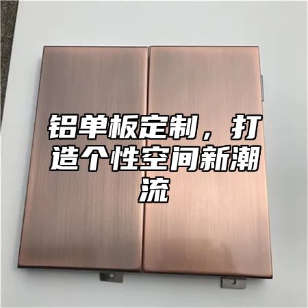铝单板定制，打造个性空间新潮流