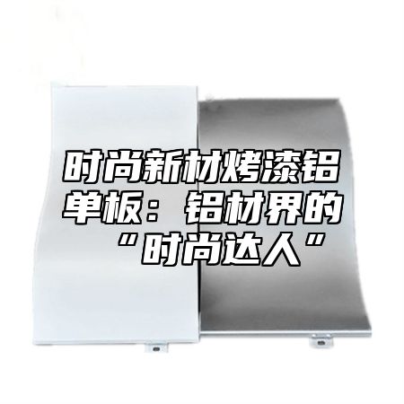 时尚新材烤漆铝单板：铝材界的“时尚达人”