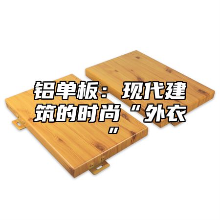 铝单板：现代建筑的时尚“外衣”