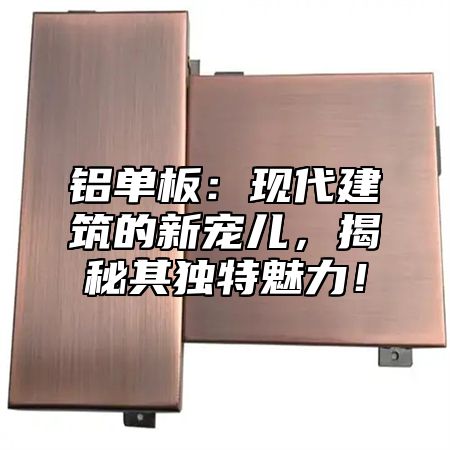 铝单板：现代建筑的新宠儿，揭秘其独特魅力！
