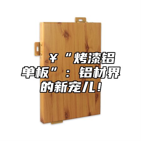 🔥“烤漆铝单板”：铝材界的新宠儿！
